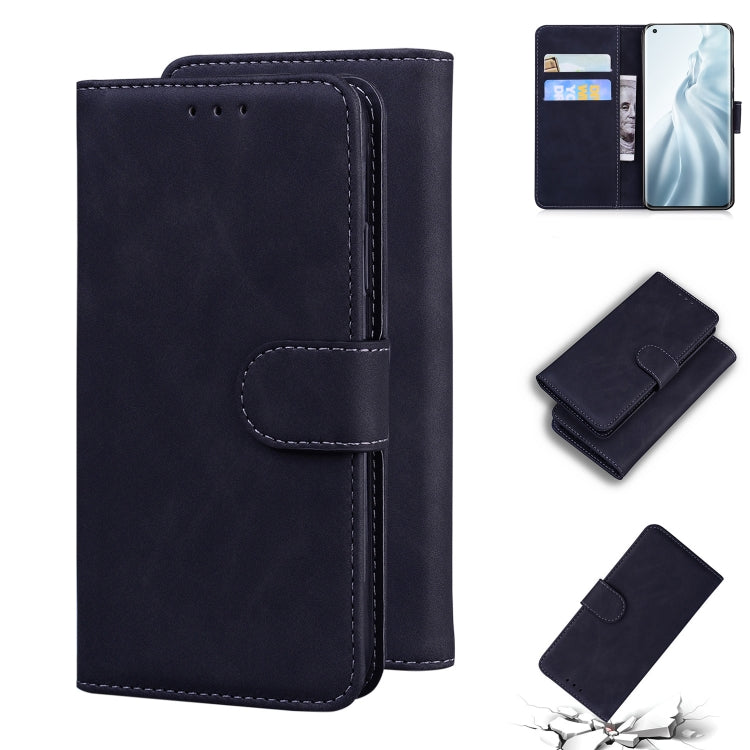 For Xiaomi Mi 11 Skin Feel Pure Color Flip Leather Phone Case