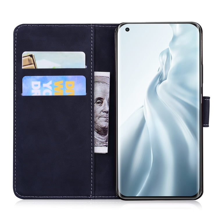 For Xiaomi Mi 11 Skin Feel Pure Color Flip Leather Phone Case