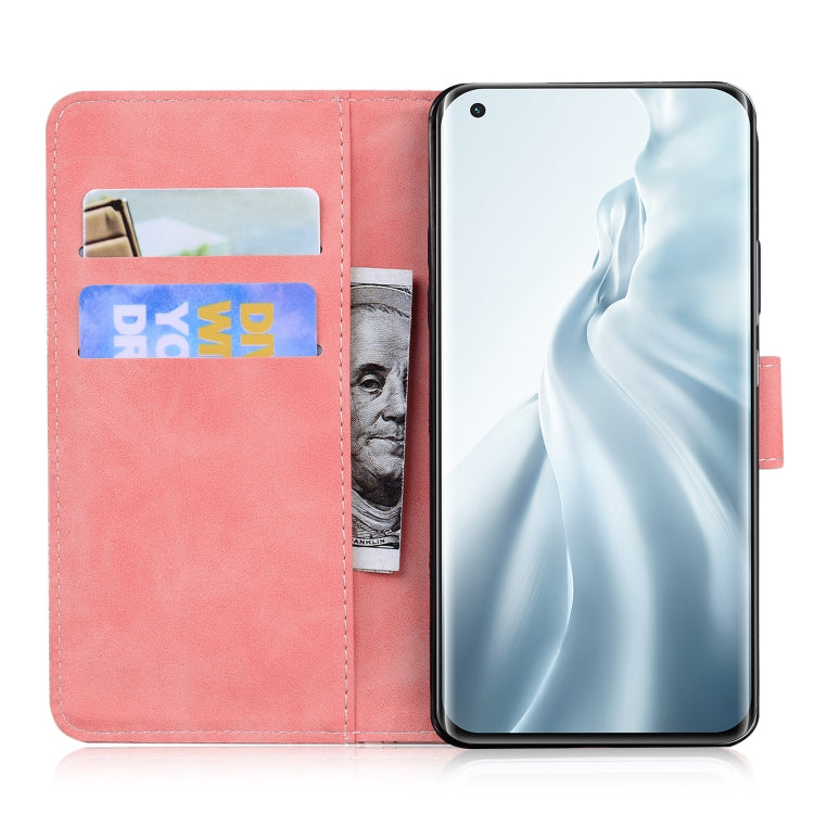 For Xiaomi Mi 11 Skin Feel Pure Color Flip Leather Phone Case