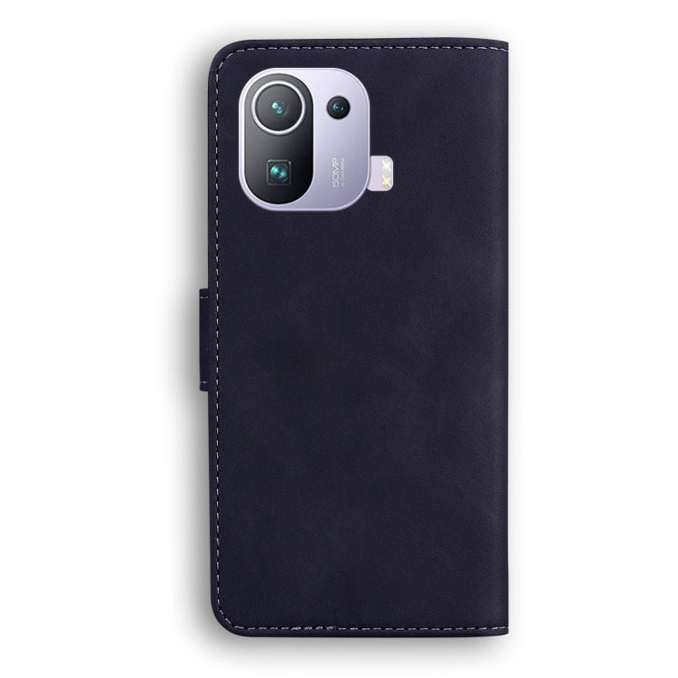 For Xiaomi Mi 11 Pro Skin Feel Pure Color Flip Leather Phone Case
