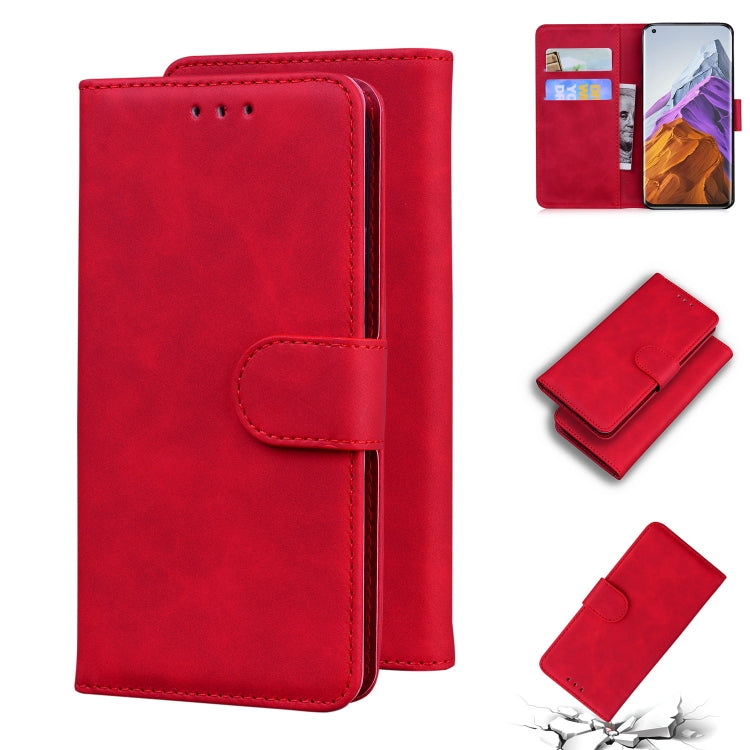 For Xiaomi Mi 11 Pro Skin Feel Pure Color Flip Leather Phone Case