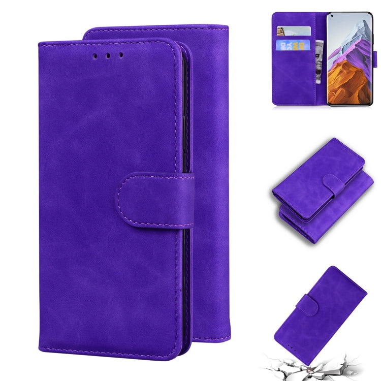 For Xiaomi Mi 11 Pro Skin Feel Pure Color Flip Leather Phone Case