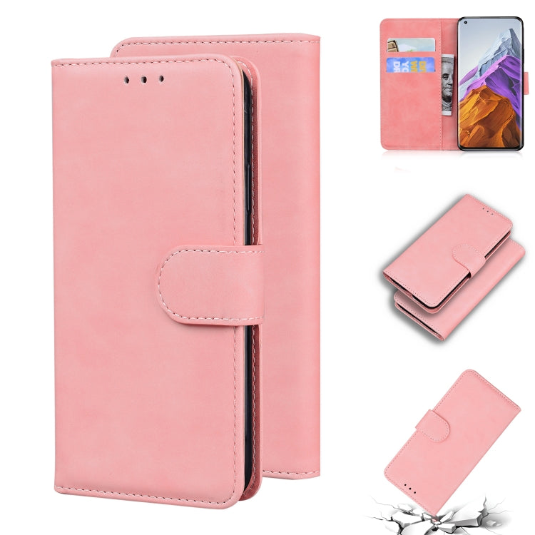 For Xiaomi Mi 11 Pro Skin Feel Pure Color Flip Leather Phone Case