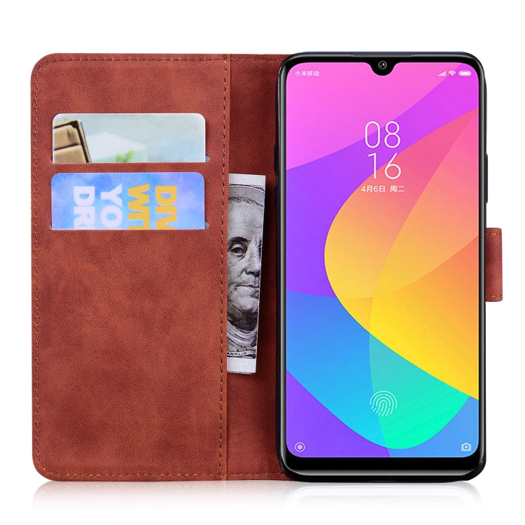 For Xiaomi Mi CC9e / A3 Skin Feel Pure Color Flip Leather Phone Case