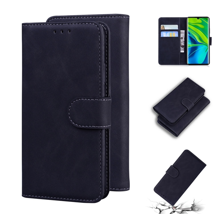 For Xiaomi Mi CC9 Pro / Note 10 / Note 10 Pro Skin Feel Pure Color Flip Leather Phone Case