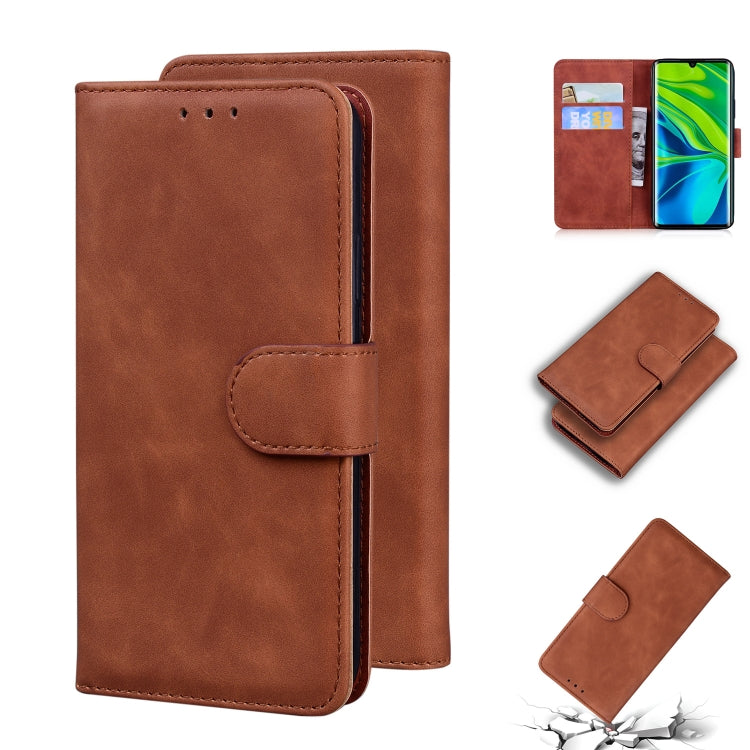 For Xiaomi Mi CC9 Pro / Note 10 / Note 10 Pro Skin Feel Pure Color Flip Leather Phone Case