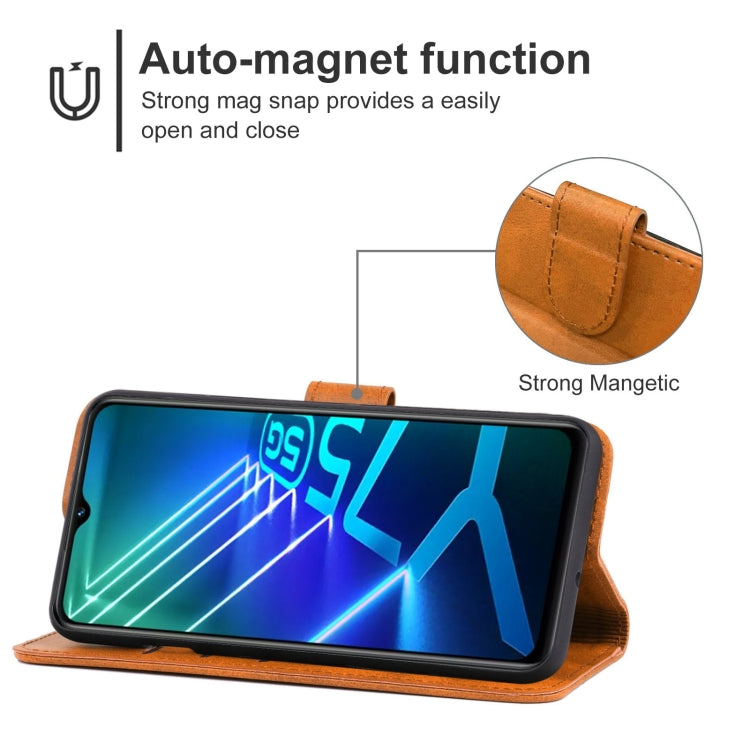 Leather Phone Case For vivo Y75 5G