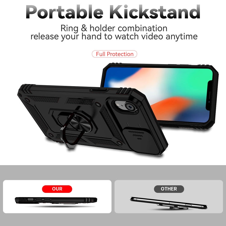 For iPhone XR Sliding Camshield Holder Phone Case
