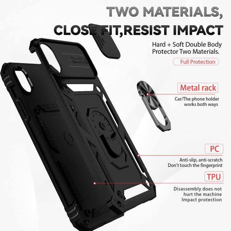 For iPhone XR Sliding Camshield Holder Phone Case