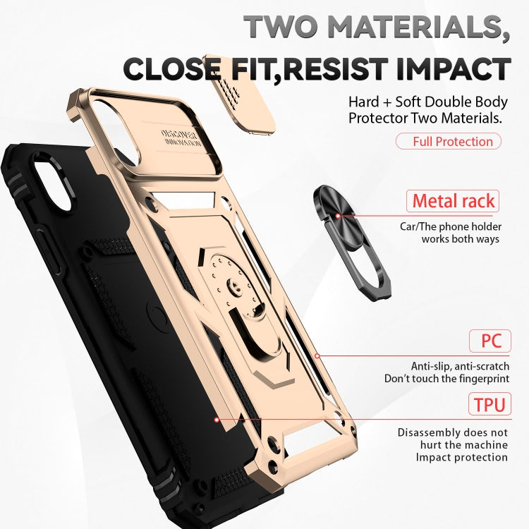 For iPhone XR Sliding Camshield Holder Phone Case