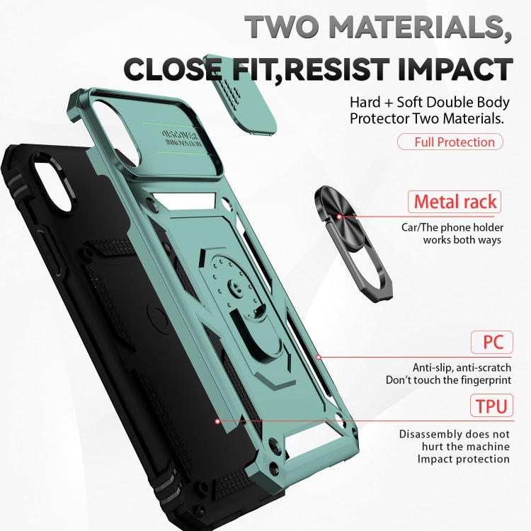 For iPhone XR Sliding Camshield Holder Phone Case