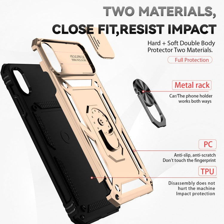 For iPhone XS Max Sliding Camshield Holder Phone Case