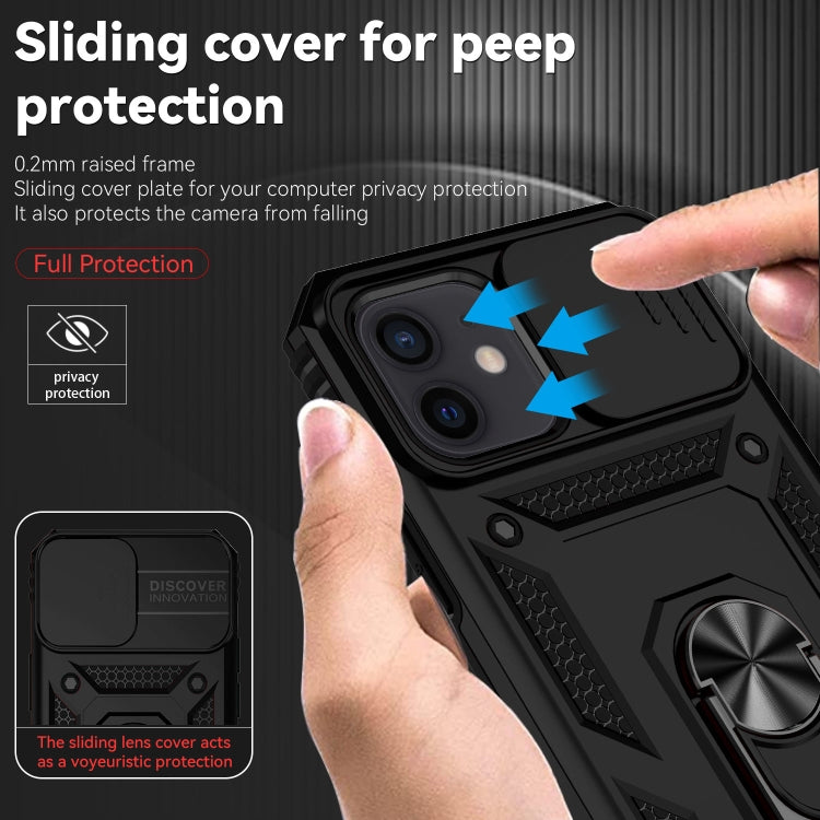 For iPhone 12 mini Sliding Camshield Holder Phone Case