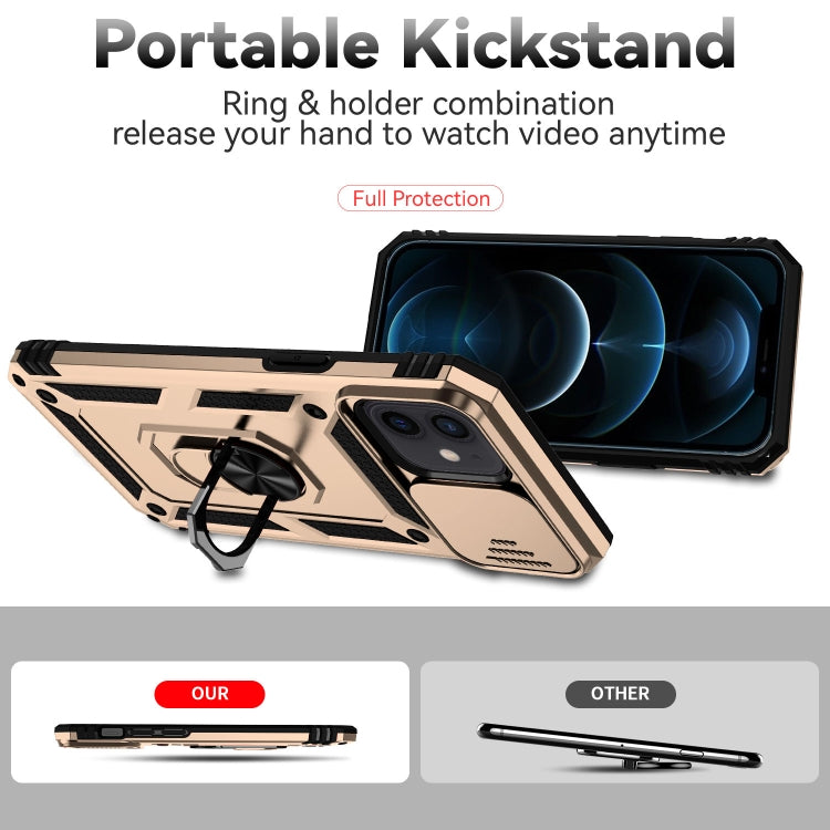 For iPhone 12 mini Sliding Camshield Holder Phone Case