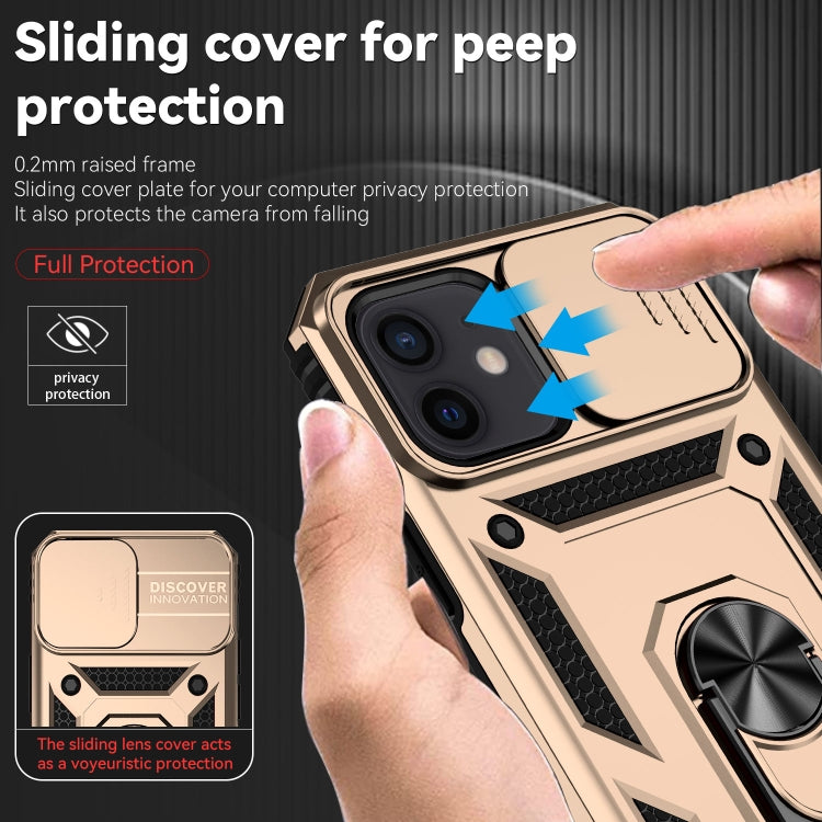 For iPhone 12 mini Sliding Camshield Holder Phone Case