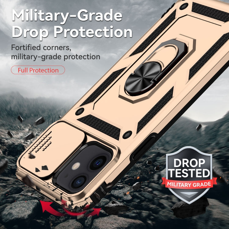 For iPhone 12 mini Sliding Camshield Holder Phone Case