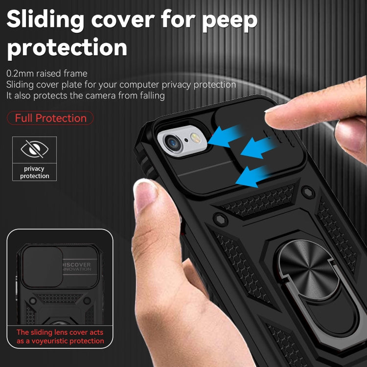 For iPhone SE 2022 / SE 2020 / 8 / 7 / 6 Sliding Camshield Holder Phone Case