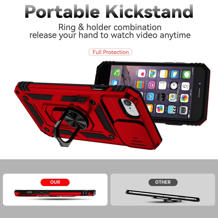 For iPhone SE 2022 / SE 2020 / 8 / 7 / 6 Sliding Camshield Holder Phone Case