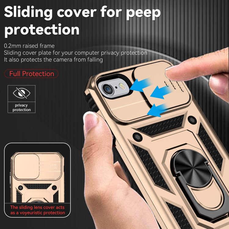 For iPhone SE 2022 / SE 2020 / 8 / 7 / 6 Sliding Camshield Holder Phone Case