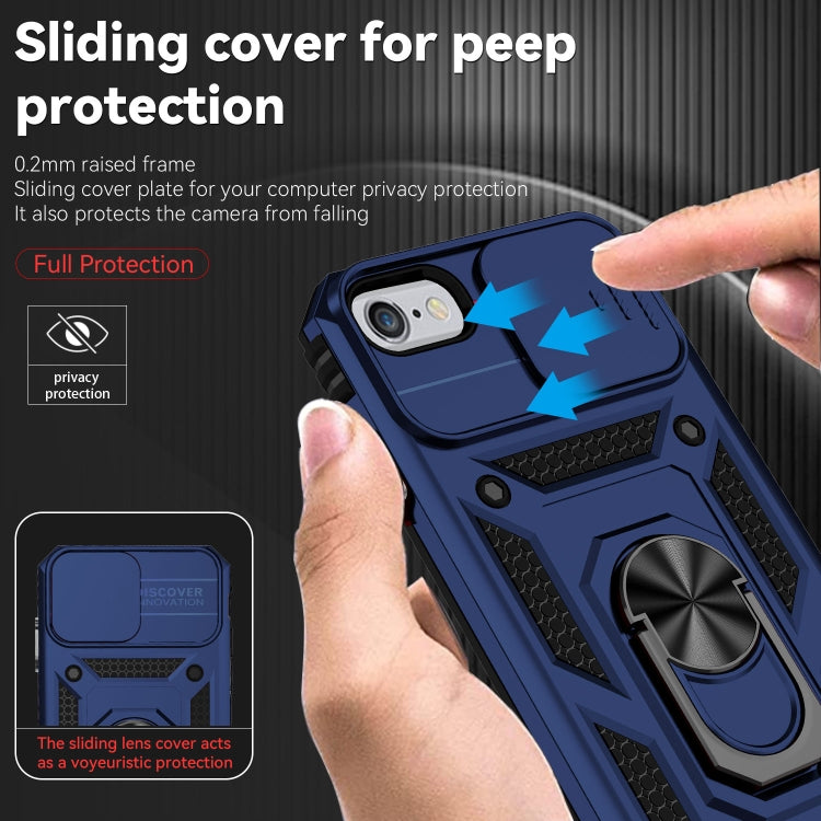 For iPhone SE 2022 / SE 2020 / 8 / 7 / 6 Sliding Camshield Holder Phone Case