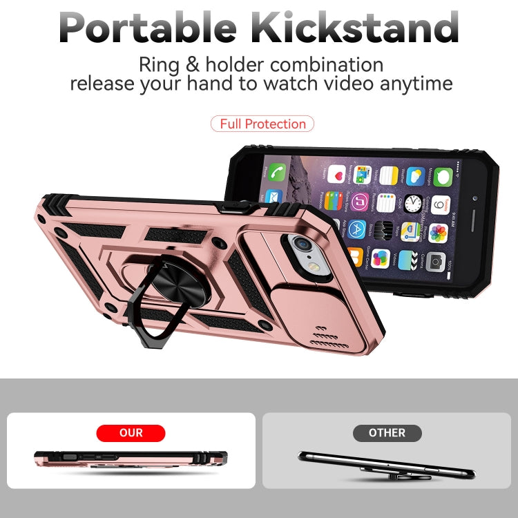 For iPhone SE 2022 / SE 2020 / 8 / 7 / 6 Sliding Camshield Holder Phone Case