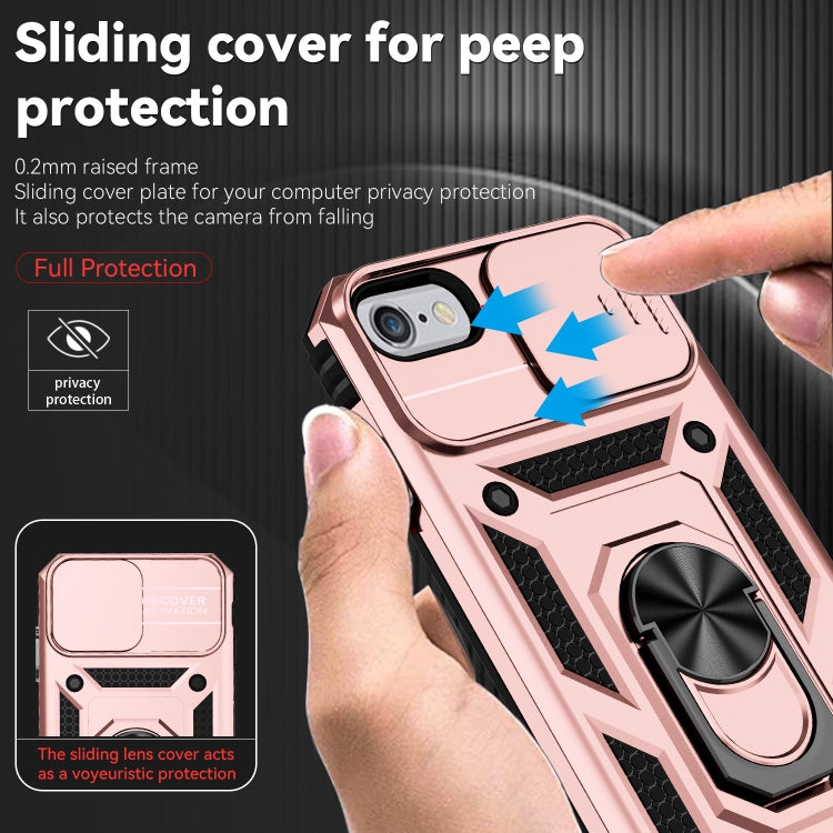 For iPhone SE 2022 / SE 2020 / 8 / 7 / 6 Sliding Camshield Holder Phone Case