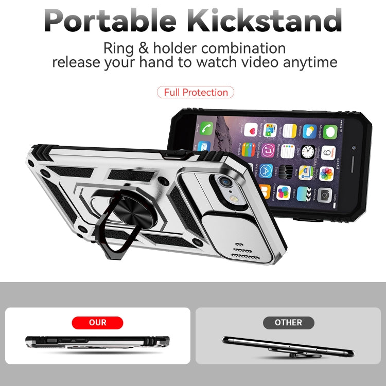 For iPhone SE 2022 / SE 2020 / 8 / 7 / 6 Sliding Camshield Holder Phone Case