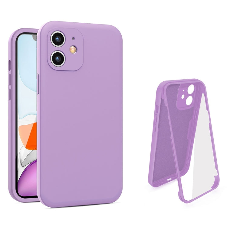 For iPhone 12 Imitation Liquid Silicone 360 Full Body Case