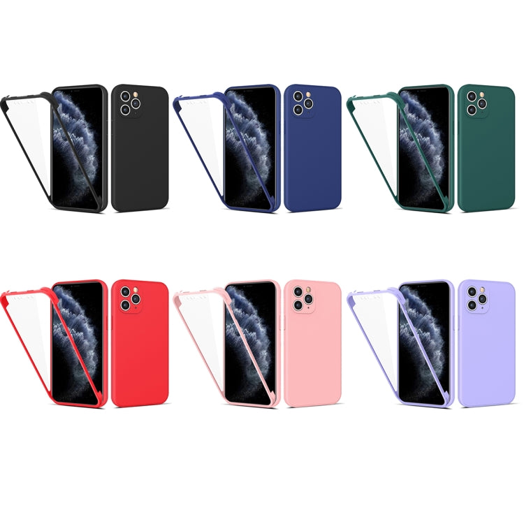 For iPhone 11 Pro Imitation Liquid Silicone 360 Full Body Case