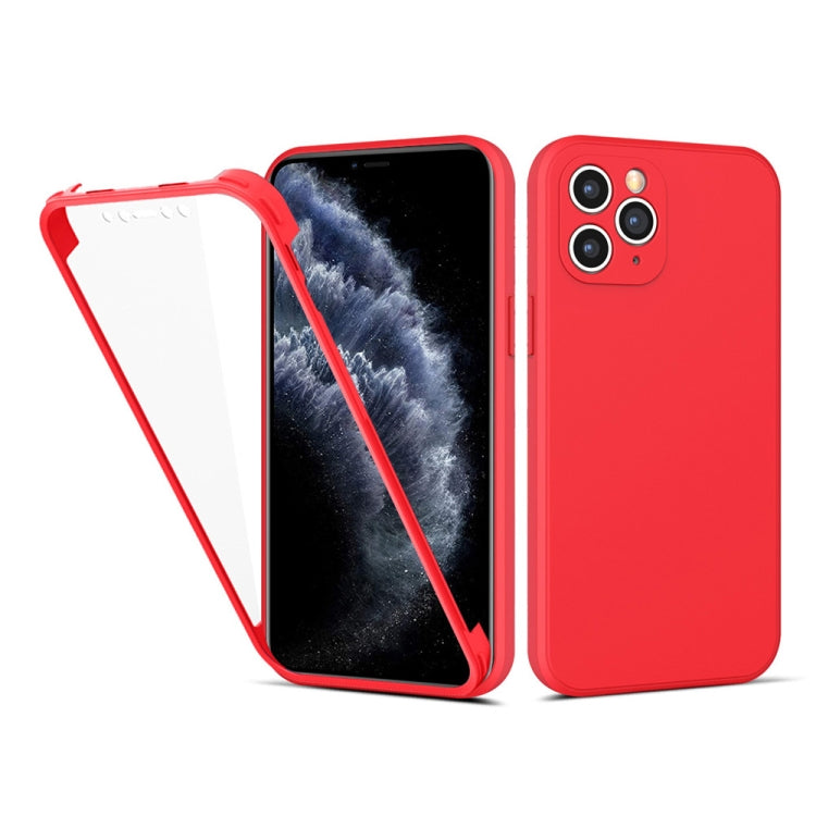 For iPhone 11 Pro Max Imitation Liquid Silicone 360 Full Body Case
