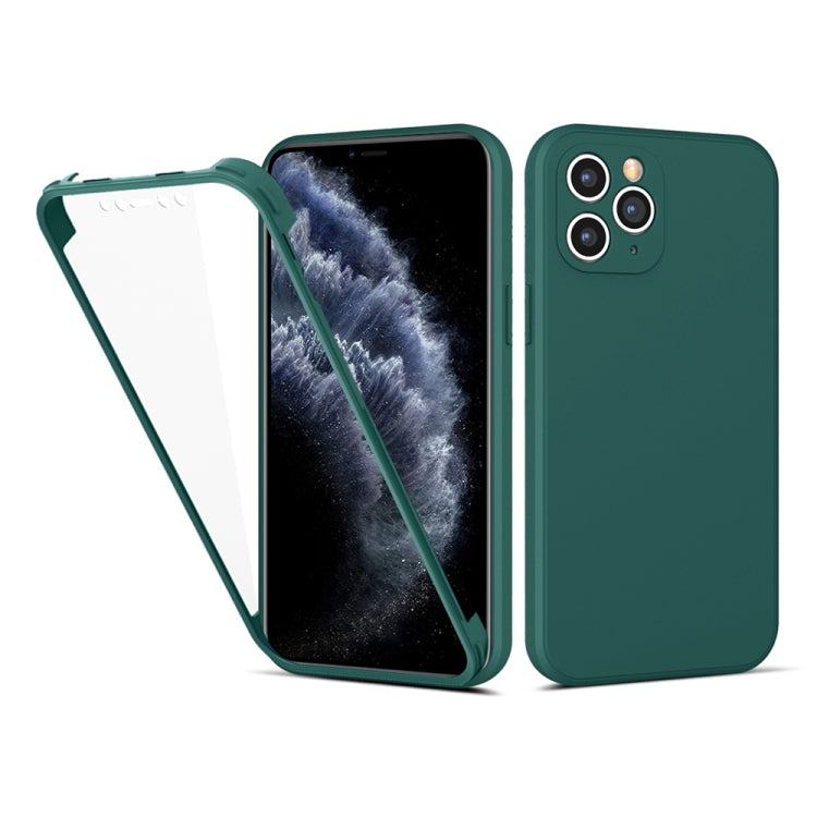For iPhone 11 Pro Max Imitation Liquid Silicone 360 Full Body Case