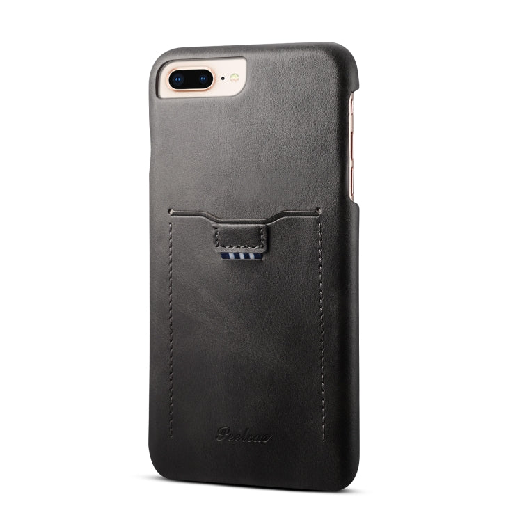 For iPhone 8 Plus & 7 Plus peelcas Shockproof TPU + PU Protective Case with Card Slot