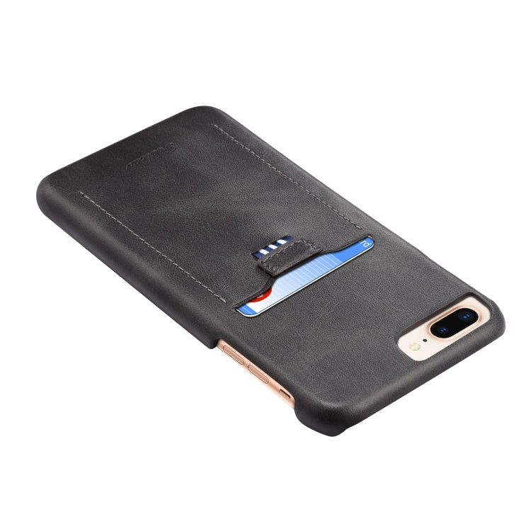 For iPhone 8 Plus & 7 Plus peelcas Shockproof TPU + PU Protective Case with Card Slot