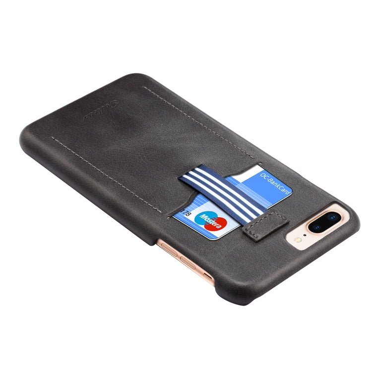 For iPhone 8 Plus & 7 Plus peelcas Shockproof TPU + PU Protective Case with Card Slot