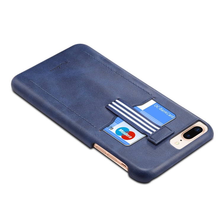 For iPhone 8 Plus & 7 Plus peelcas Shockproof TPU + PU Protective Case with Card Slot