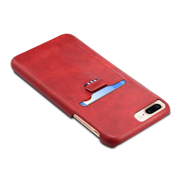 For iPhone 8 Plus & 7 Plus peelcas Shockproof TPU + PU Protective Case with Card Slot