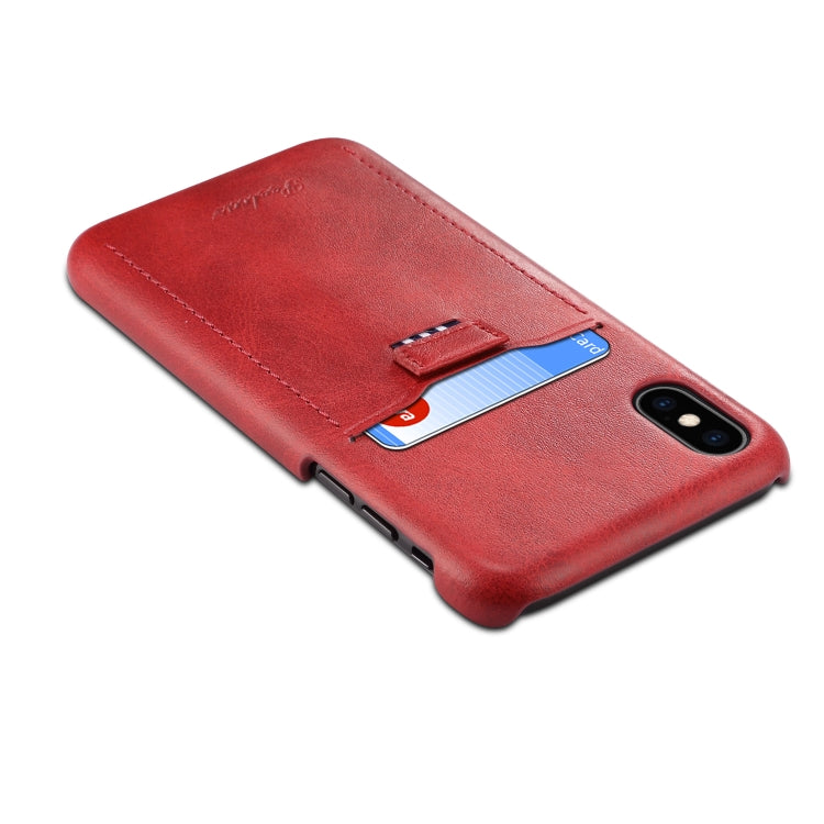 For iPhone XR peelcas Shockproof TPU + PU Protective Case with Card Slot