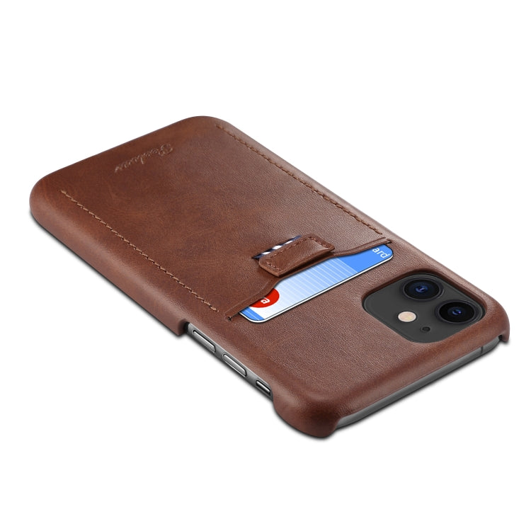 For iPhone 11 peelcas Shockproof TPU + PU Protective Case with Card Slot