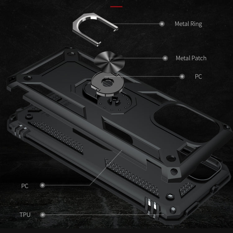 For Xiaomi Poco F3 Shockproof TPU + PC Phone Case with 360 Degree Rotating Holder