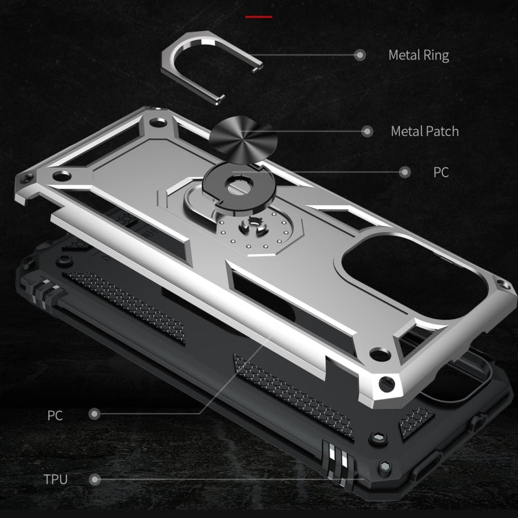 For Xiaomi Poco F3 Shockproof TPU + PC Phone Case with 360 Degree Rotating Holder