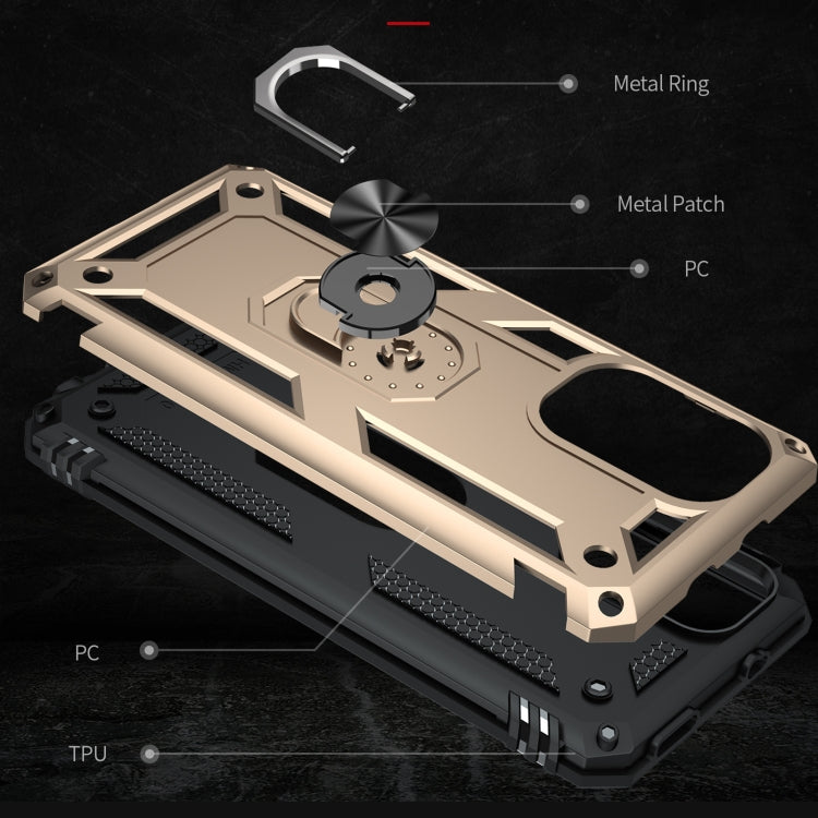 For Xiaomi Poco F3 Shockproof TPU + PC Phone Case with 360 Degree Rotating Holder