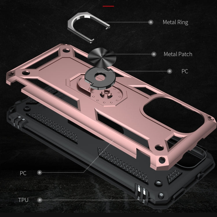 For Xiaomi Poco F3 Shockproof TPU + PC Phone Case with 360 Degree Rotating Holder