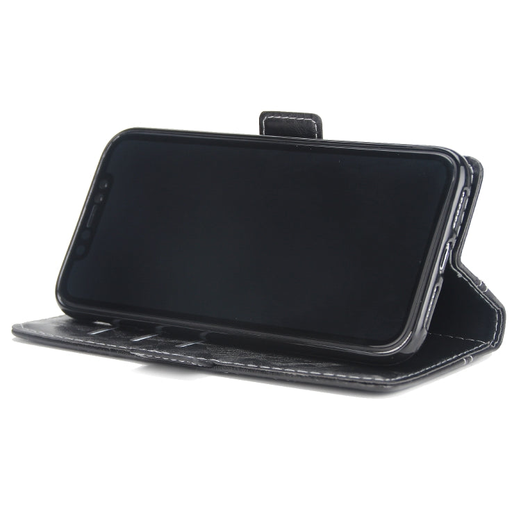 For iPhone XR Retro Texture Contrast Color Splicing Horizontal Flip TPU + PU Leather Case with Card Slots & Holder & Wallet