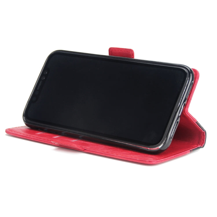 For iPhone XR Retro Texture Contrast Color Splicing Horizontal Flip TPU + PU Leather Case with Card Slots & Holder & Wallet