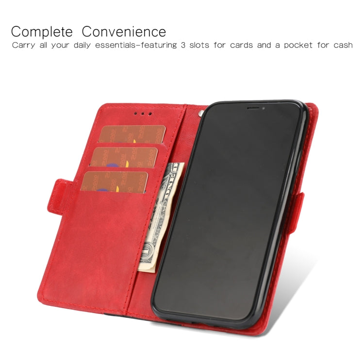 For iPhone 11 Retro Texture Contrast Color Splicing Horizontal Flip TPU + PU Leather Case with Card Slots & Holder & Wallet