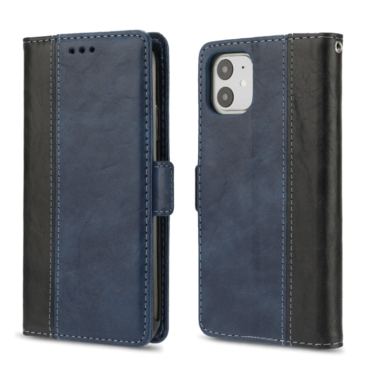 For iPhone 11 Retro Texture Contrast Color Splicing Horizontal Flip TPU + PU Leather Case with Card Slots & Holder & Wallet