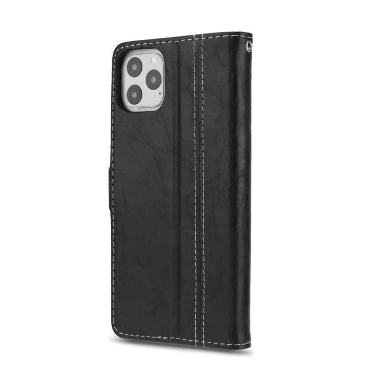 For iPhone 11 Pro Retro Texture Contrast Color Splicing Horizontal Flip TPU + PU Leather Case with Card Slots & Holder & Wallet