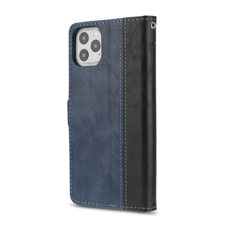 For iPhone 11 Pro Retro Texture Contrast Color Splicing Horizontal Flip TPU + PU Leather Case with Card Slots & Holder & Wallet