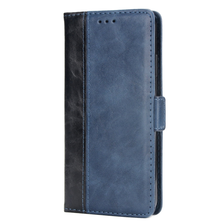 For iPhone XS Max Retro Texture Contrast Color Splicing Horizontal Flip TPU + PU Leather Case with Card Slots & Holder & Wallet