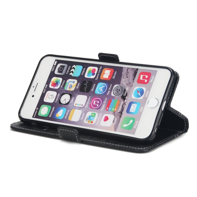 For iPhone 6s & 6 Retro Texture Contrast Color Splicing Horizontal Flip TPU + PU Leather Case with Card Slots & Holder & Wallet